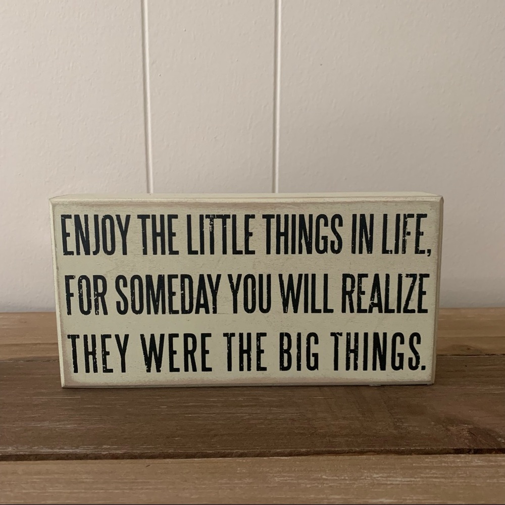 Quote Block Enjoy the little things - Picture 1 of 3